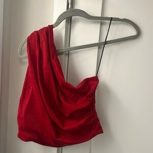 Sparkly One Shoulder Going Out Top